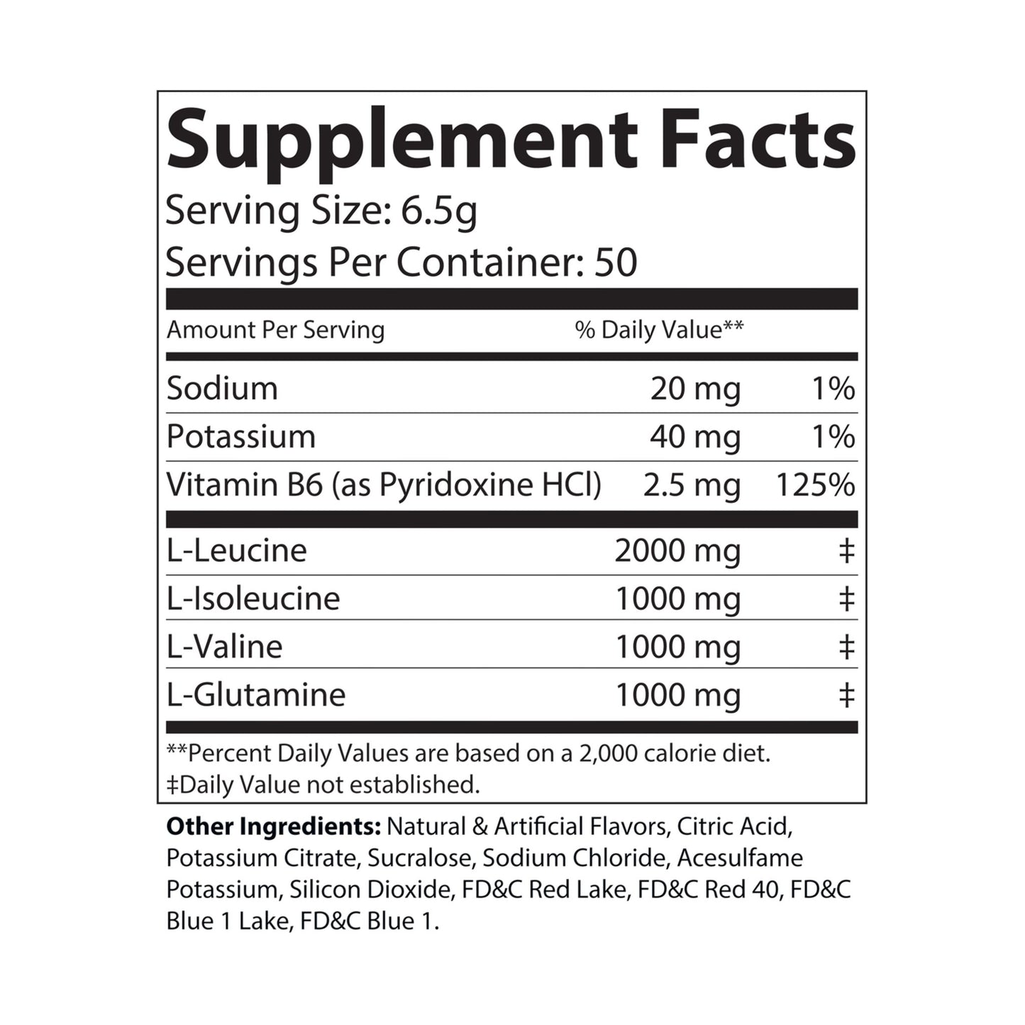 The Daily Formula - BCAA Supplement, Grape (325g, 11.46oz, 50 servings)