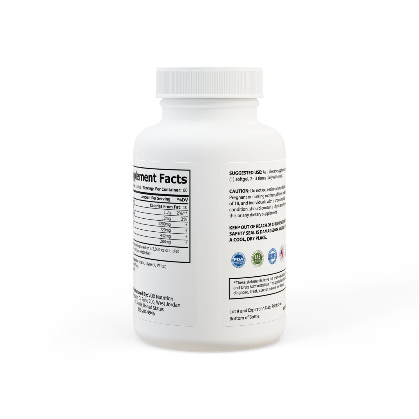 The Daily Formula - Omega 3 Fish Oil Supplement (60 Softgels)