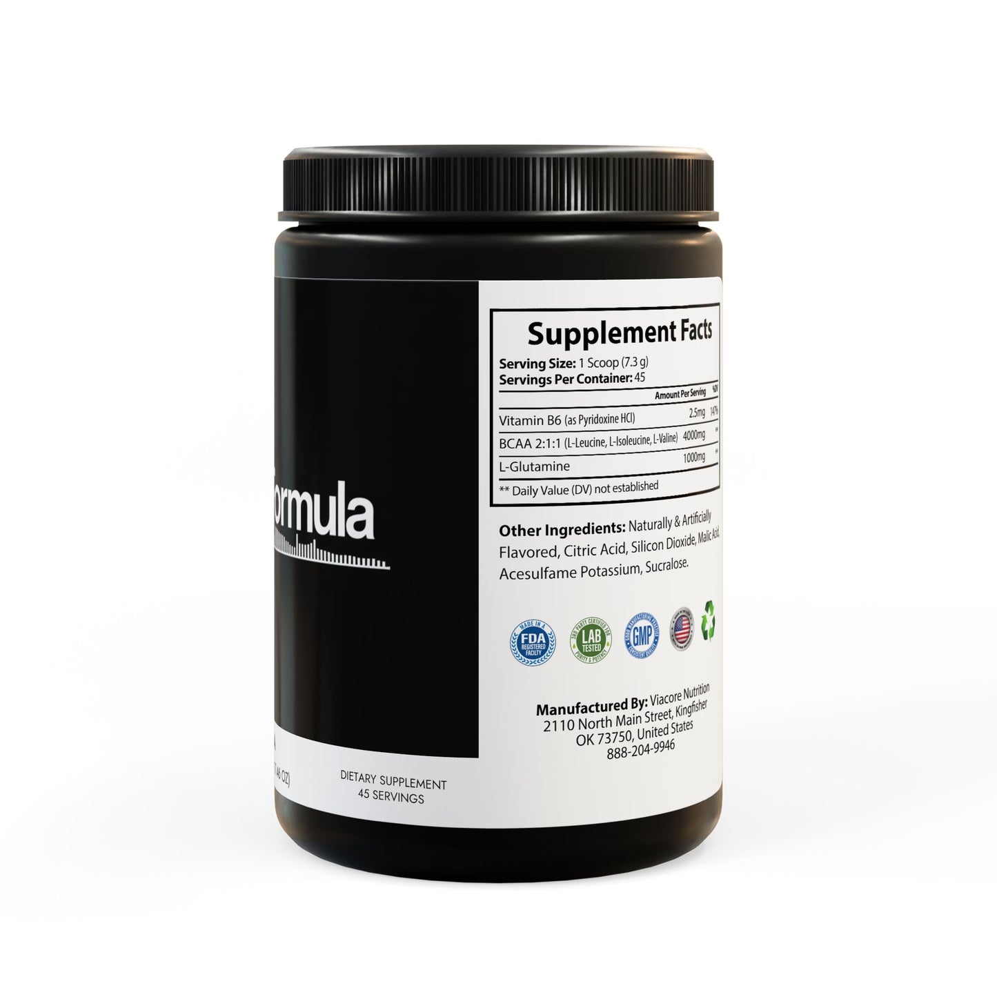 The Daily Formula - BCAA Supplement, Watermelon (325g, 11.46oz, 45 servings)