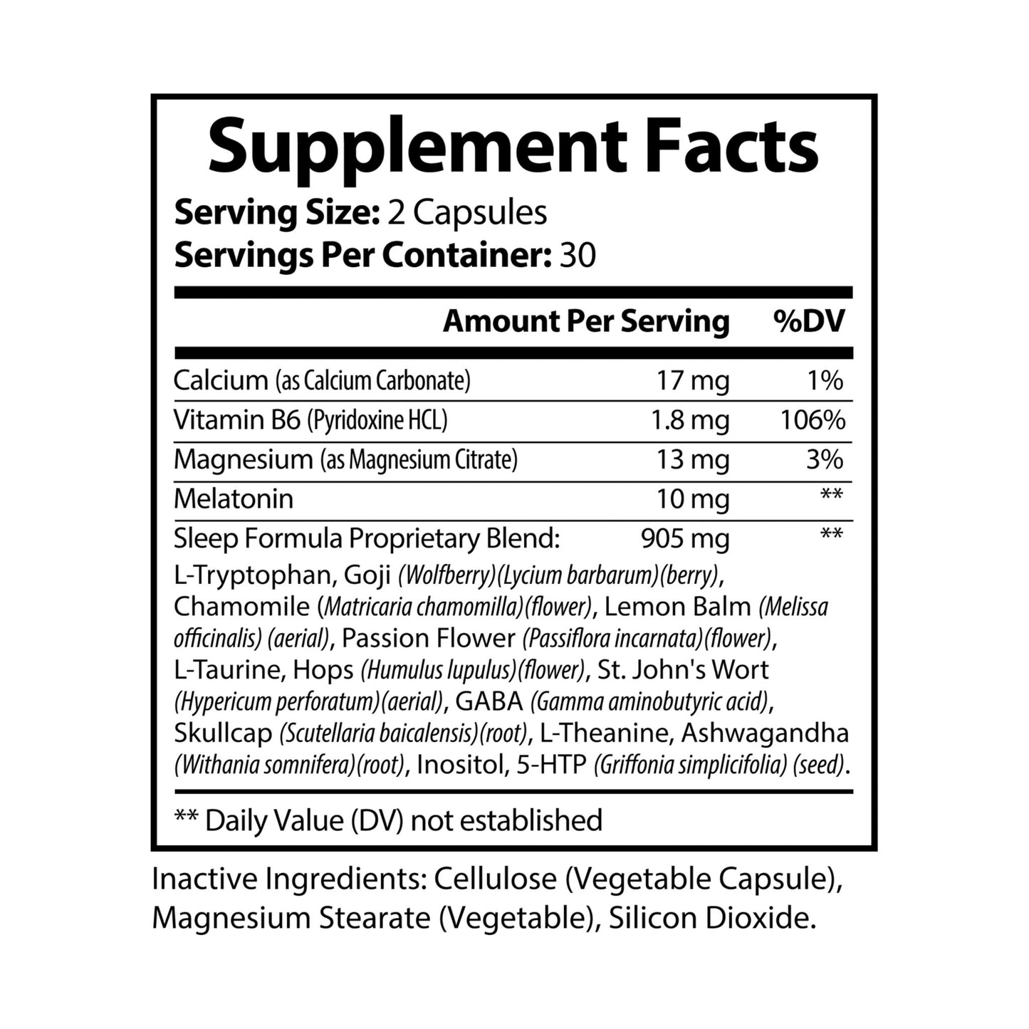 The Daily Formula - Sleep Supplement (60 Capsules)