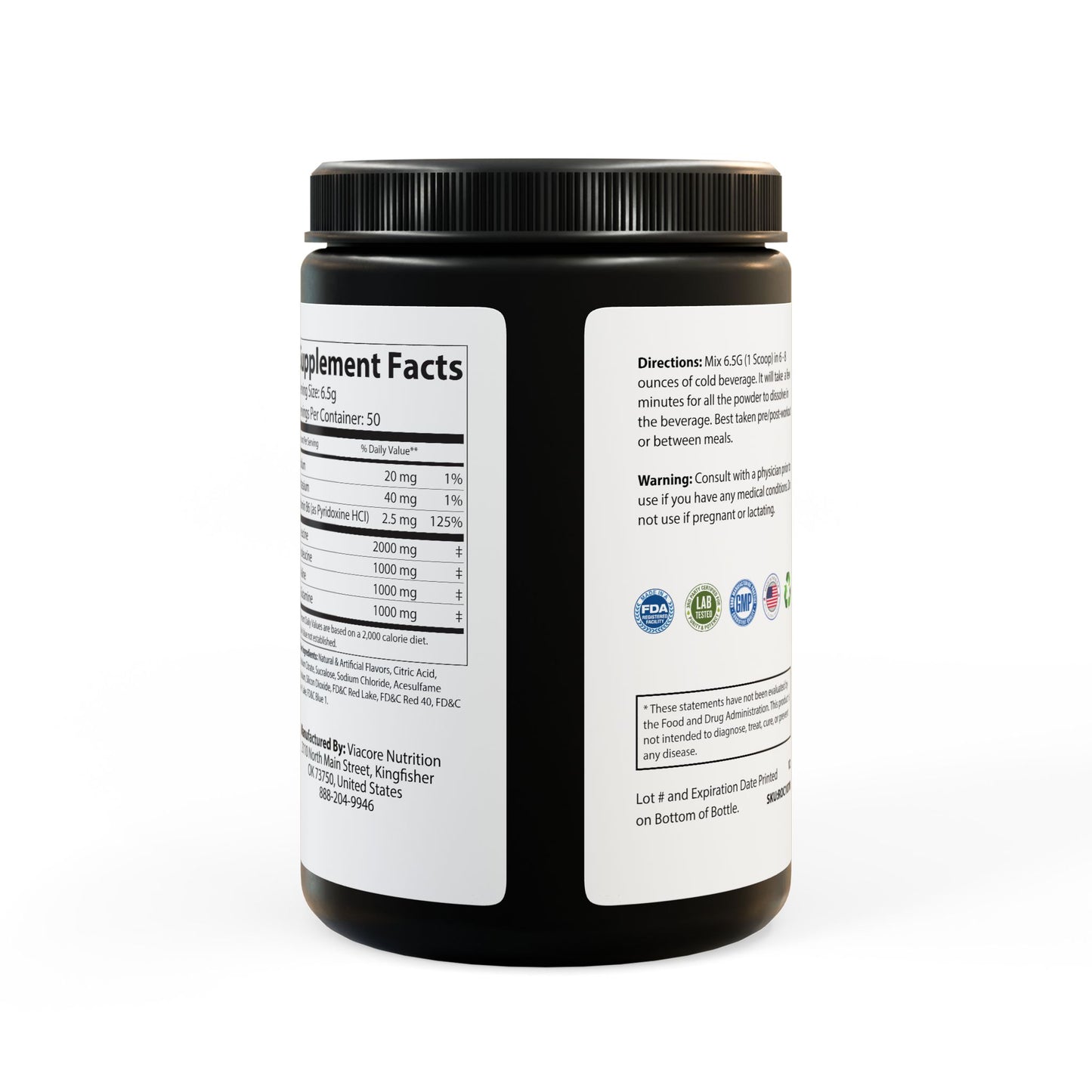 The Daily Formula - BCAA Supplement, Grape (325g, 11.46oz, 50 servings)