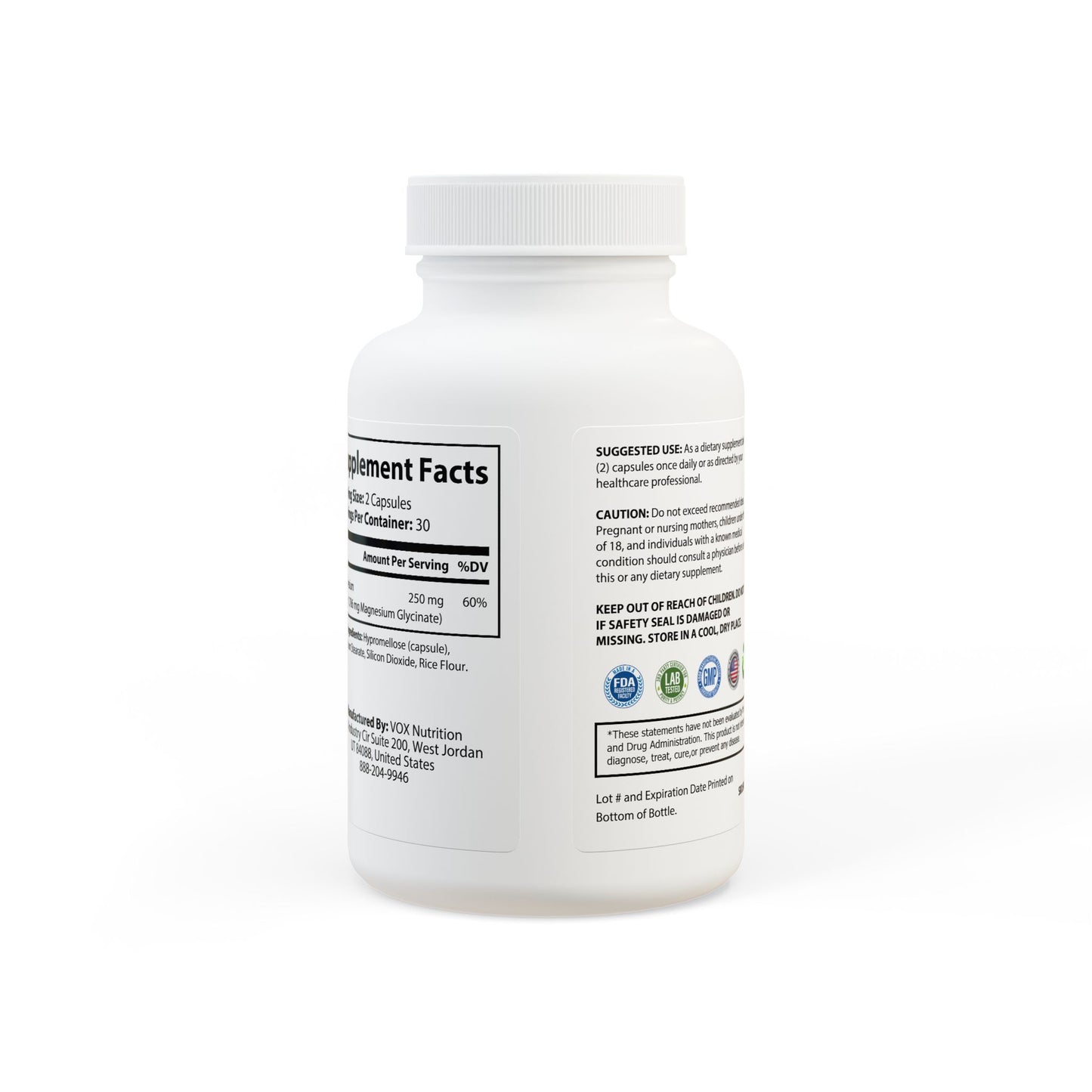 The Daily Formula - Magnesium Glycinate Supplement (60 Capsules)