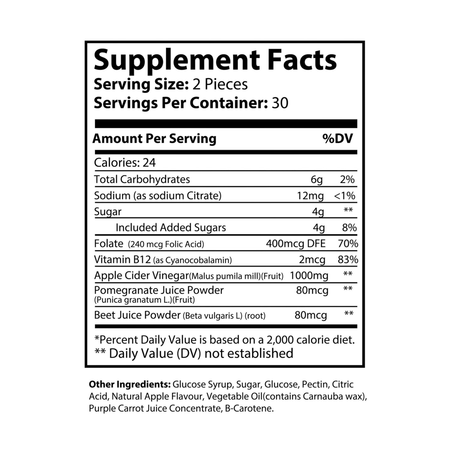 The Daily Formula - Apple Cider Vinegar Gummies (60 Gummies)