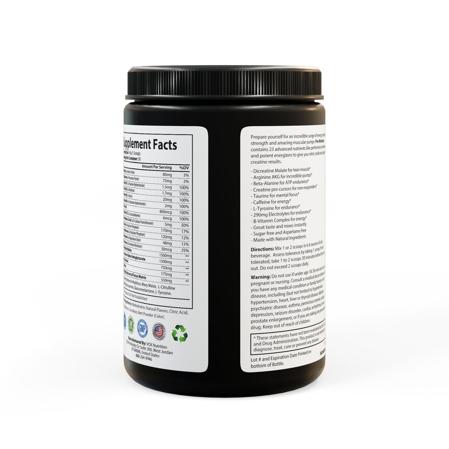The Daily Formula - Pre-Workout Supplement, Watermelon (300g, 10.58oz)