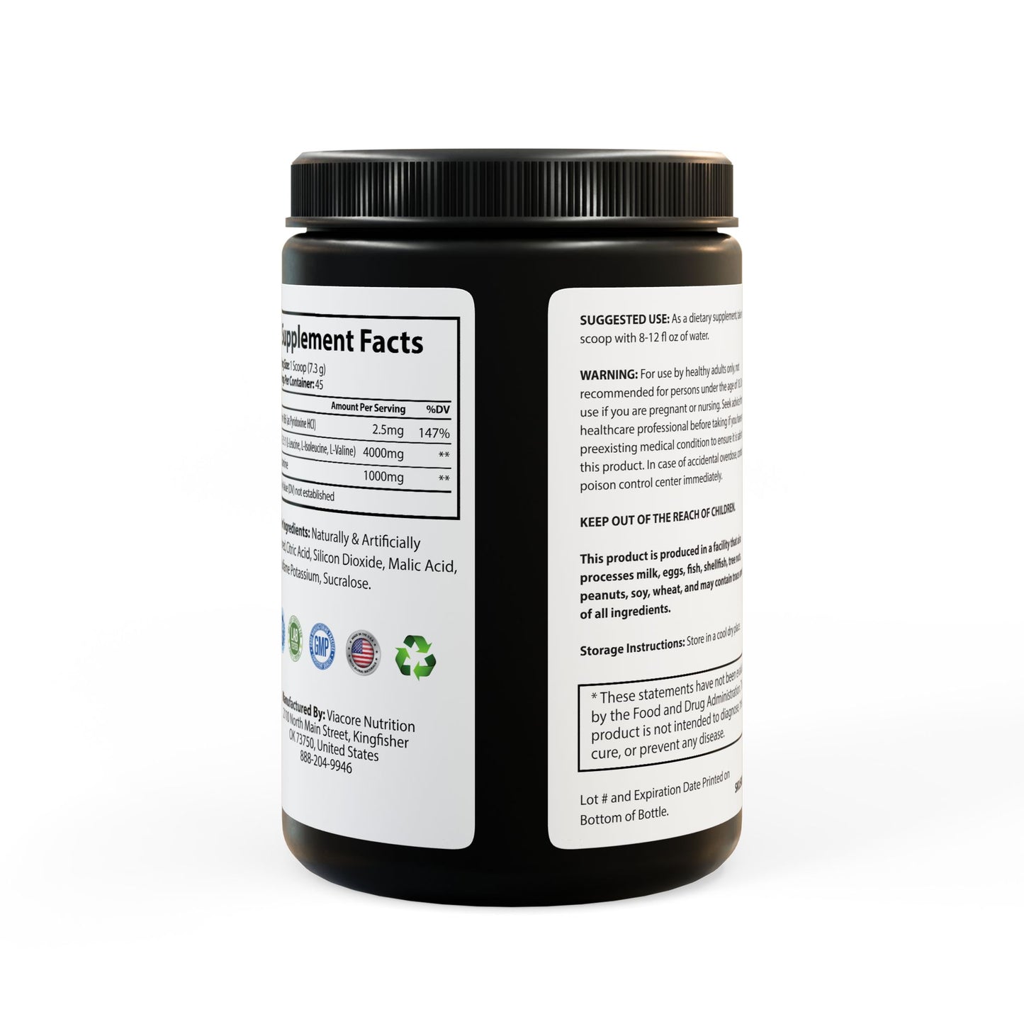 The Daily Formula - BCAA Supplement, Watermelon (325g, 11.46oz, 45 servings)