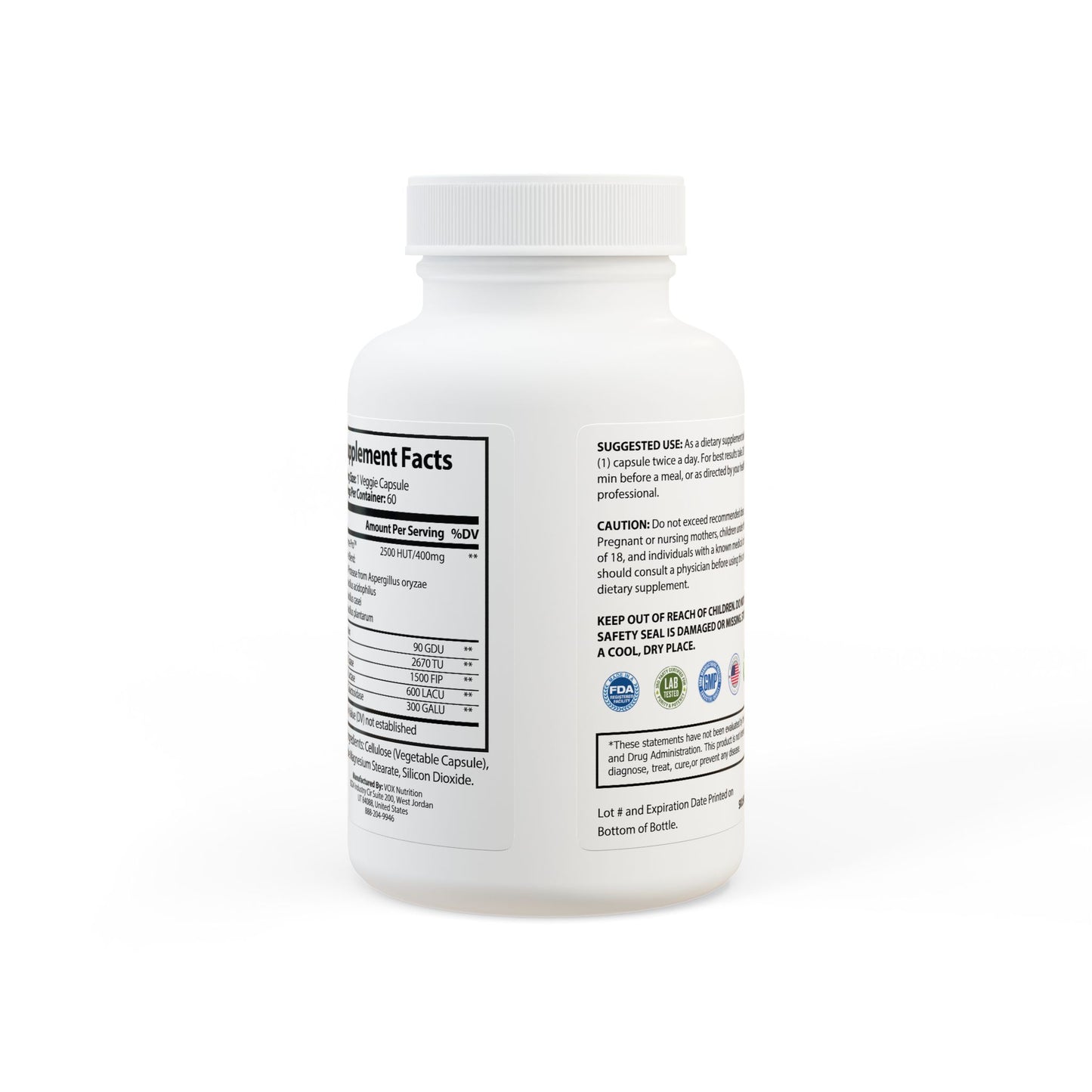 The Daily Formula - Digestive Enzyme Blend Supplement (60 Capsules)
