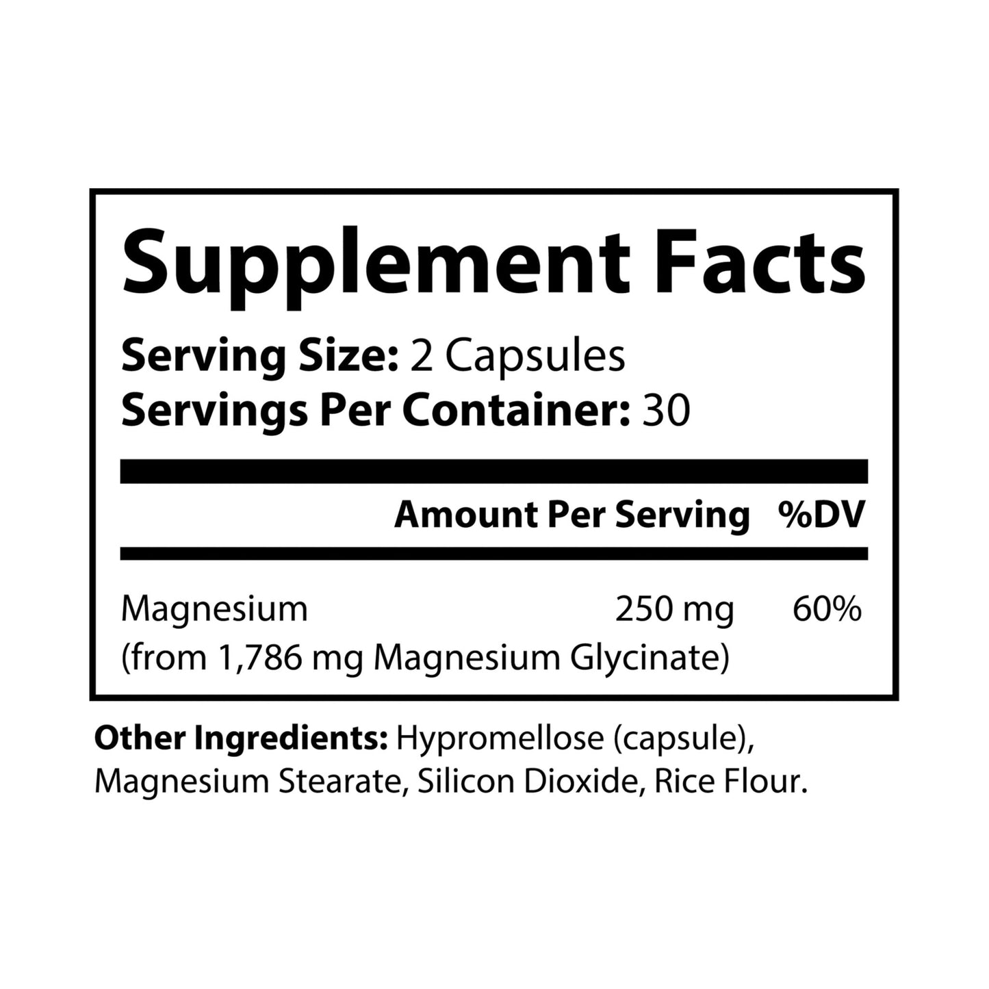 The Daily Formula - Magnesium Glycinate Supplement (60 Capsules)